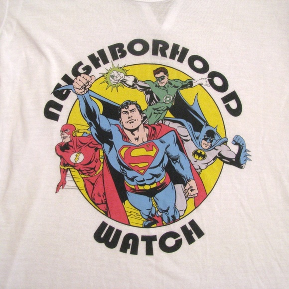 SUPER HEROES Long Sleeve Graphic Tee NEW Womens Size Small White - Picture 3 of 8